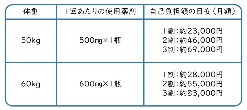 負担額について